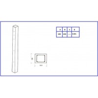 150x150x3.0m Straining Fence Pole